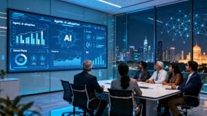 group of leaders in a modern conference room ai generated image